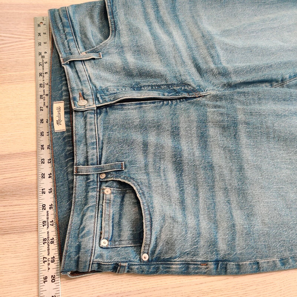Lot of 2 Madewell Womens Jeans Size 33 Perfect Wide Leg Crop & Midrise Straight - Picture 13 of 16